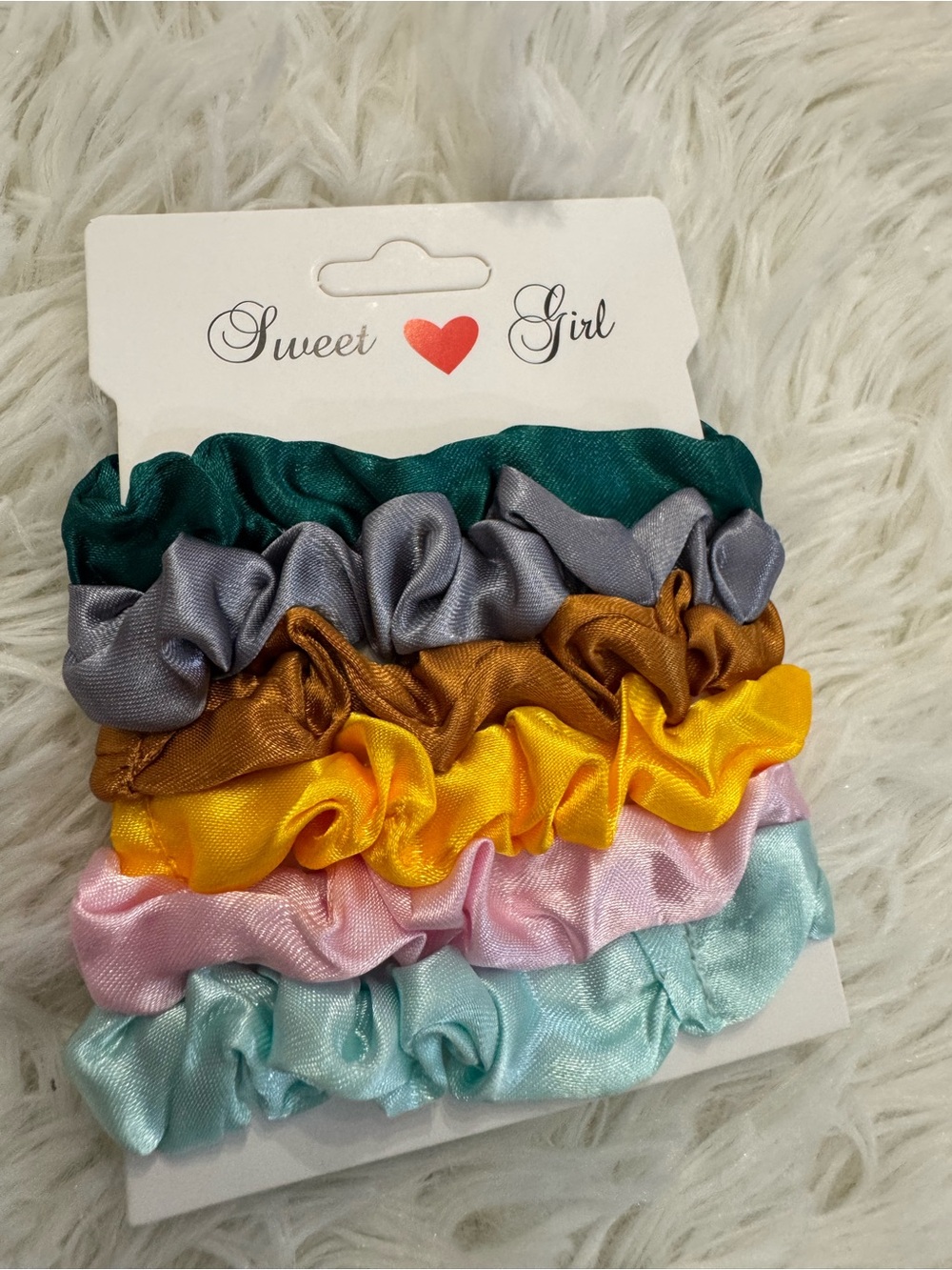 Satin Scrunchie Set - Multicolor Hair Accessories set of 6